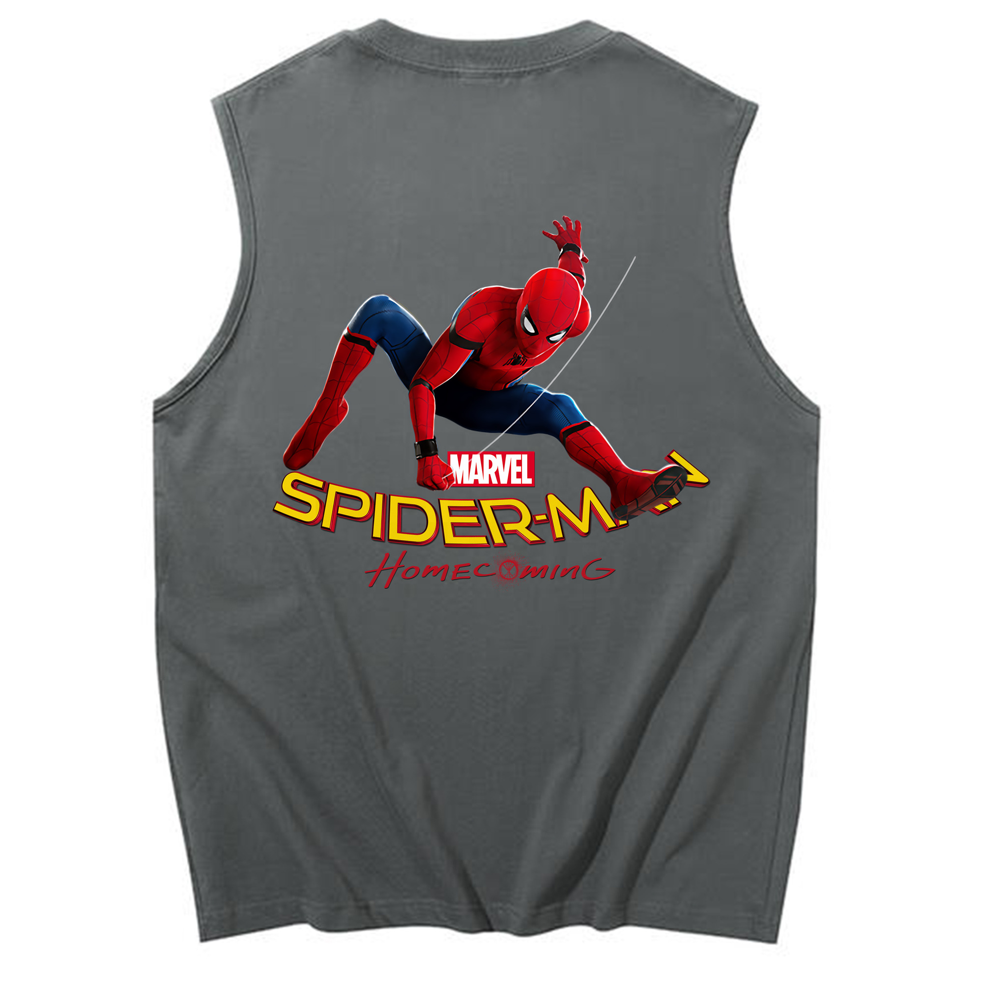 （画像用） Spider Man スパイダーマン コットン100％タンクトップ（背面プリント）